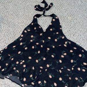 American Eagle tiered halter babydoll top